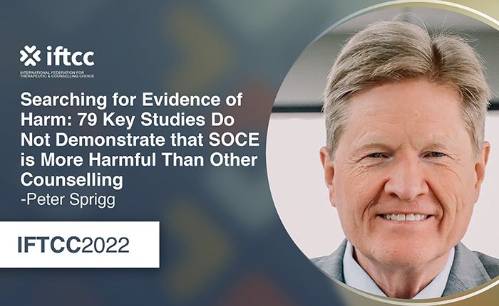 Session 13 – Searching for Evidence of Harm: 79 Key Studies Do Not Demonstrate that SOCE is More Harmful Than Other Counselling [S13-22-23]